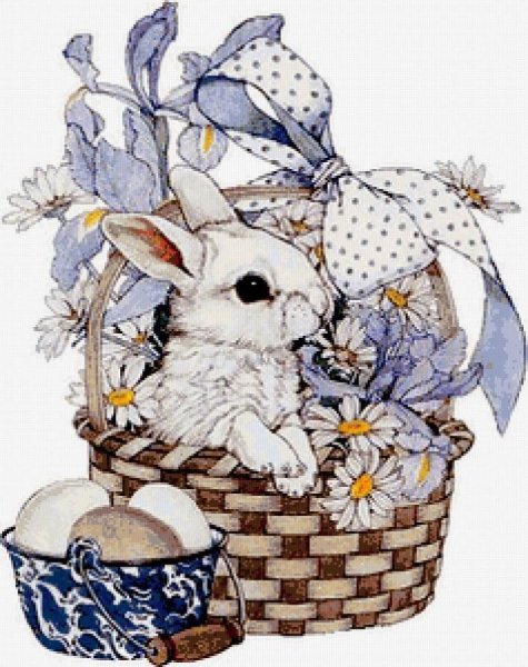 Зайчик с цветами