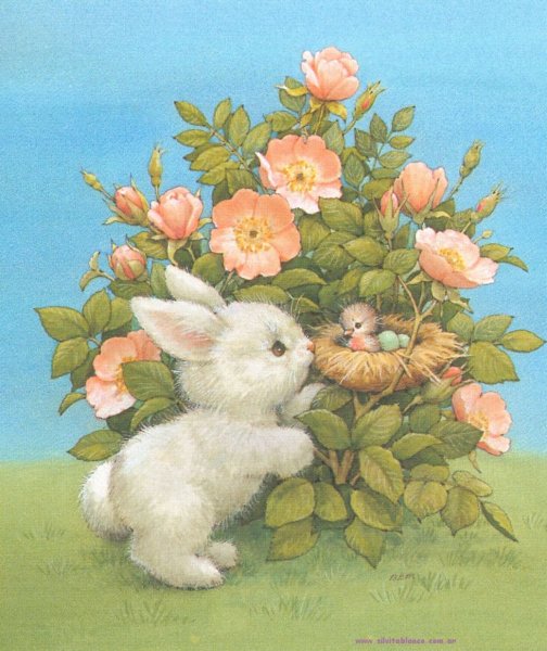 Зайка акварель