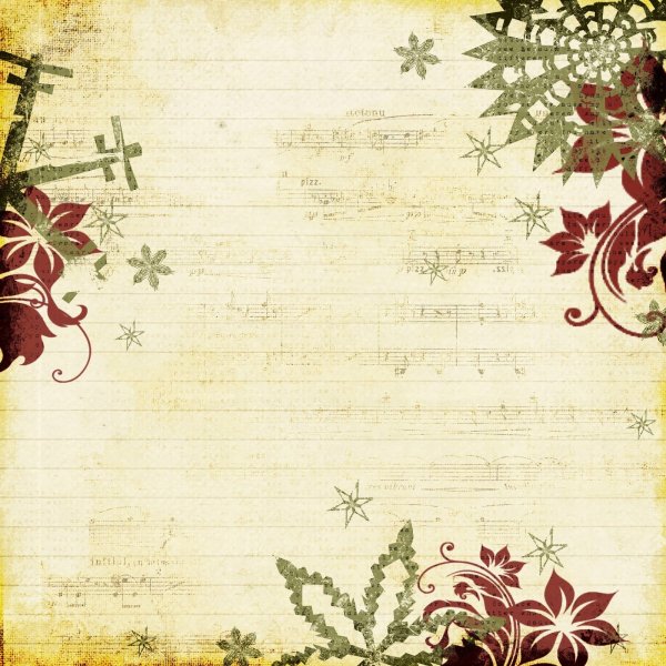 Винтажная Новогодняя бумага