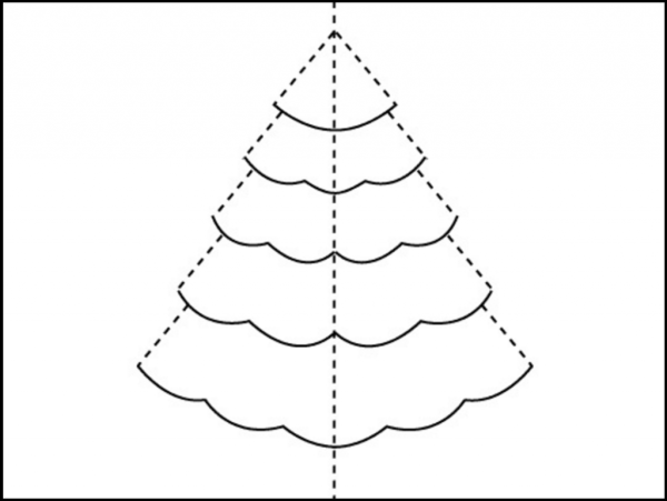 Открытка киригами новый год