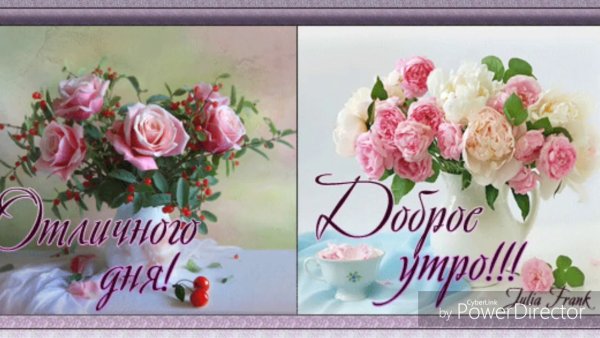 Открытка благодарности и добрым утром