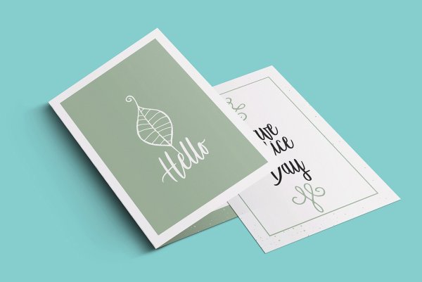 Мокап поздравительной открытки