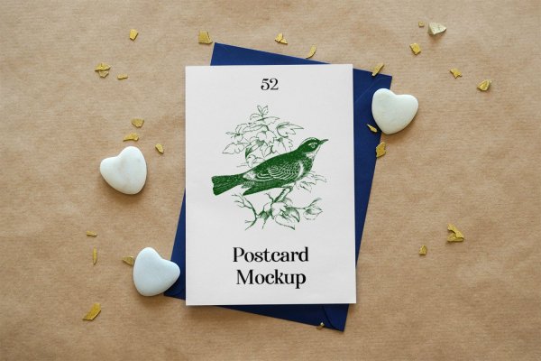 Мокап несколько открыток