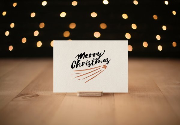 Мокап поздравительной открытки