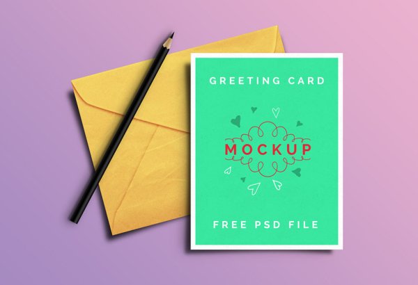 Vertical Greeting Card Mockup