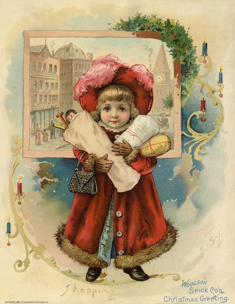 Винтажная Новогодняя открытка