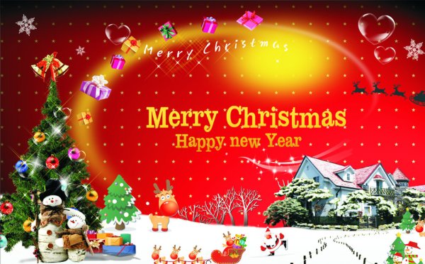 Открытки Merry Christmas and Happy New year 2021