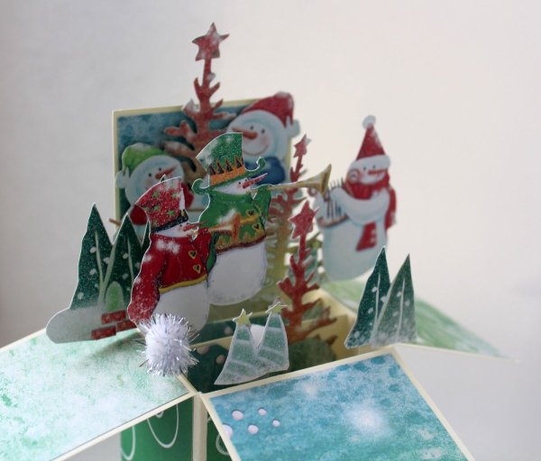 Открытки объемные раскладушка на новый год