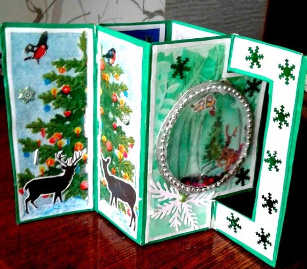 Новогодняя открытка поп ап