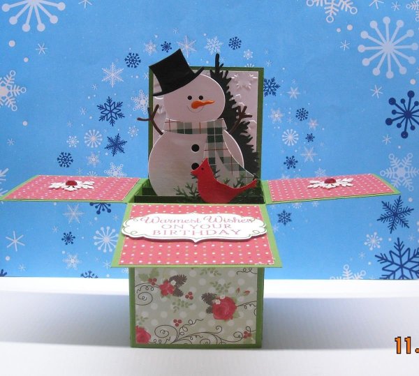 Открытка на новый год раскладная