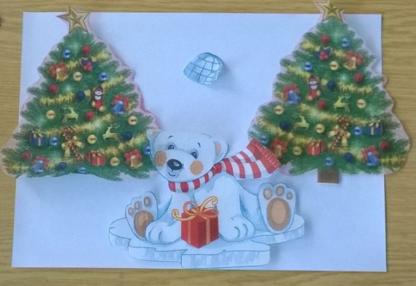 Поделки на ватмане на новый год