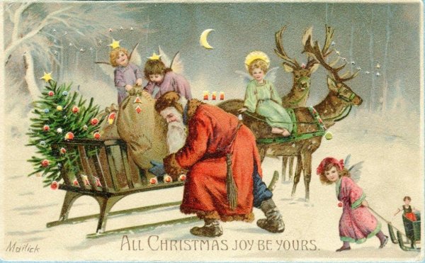 Винтажные открытки с Рождеством