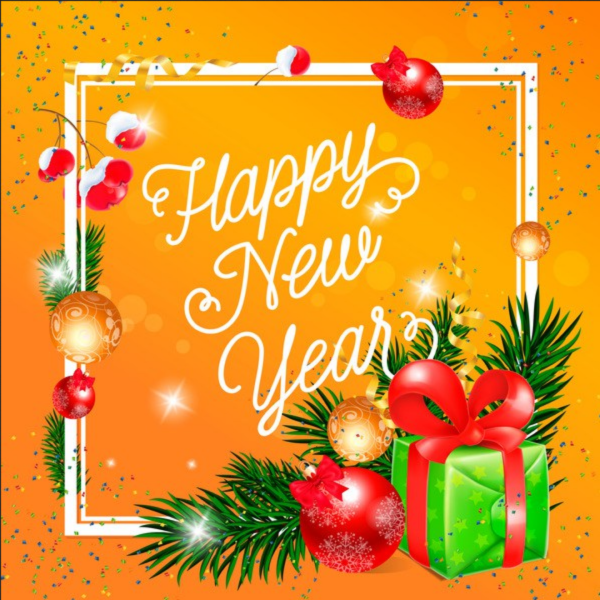Открытка Happy New year Greeting Card