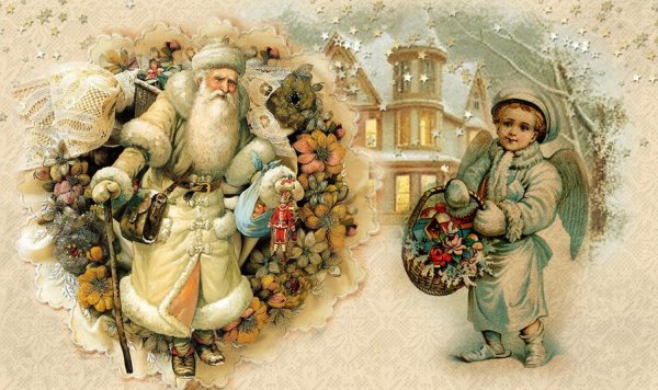 Старинные Рождественские открытки