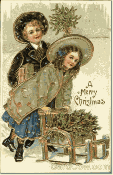 Дореволюционные Рождественские открытки