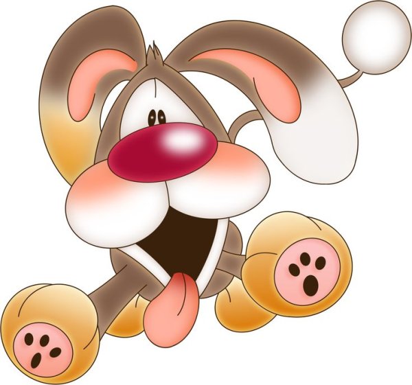 Забавные зверюшки на прозрачном фоне