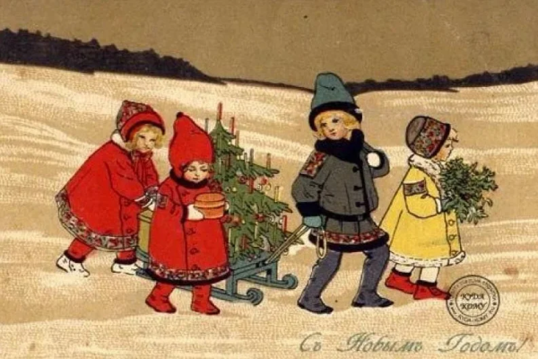 Открытки с Рождеством Христовым старинные