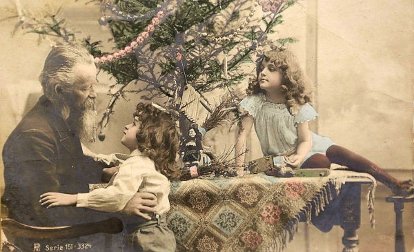 Дореволюционные новогодние открытки