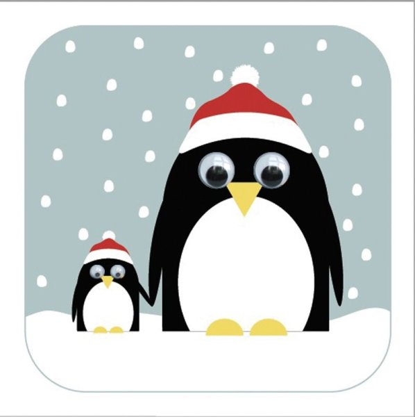 Новогодние открытки с пингвинами