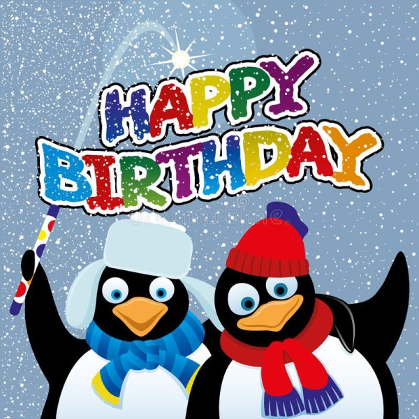 Новогодние открытки с пингвинами