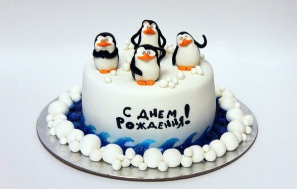 Открытка в виде пингвина