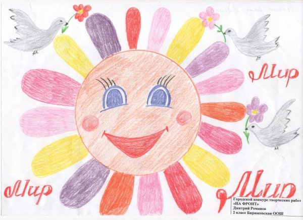 Открытка детям Донбасса от детей России