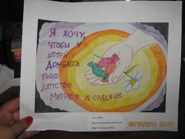 Рисунок на тему поможем детям Донбасса