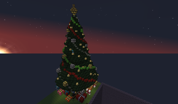 Новогодняя елка в МАЙНКРАФТЕ
