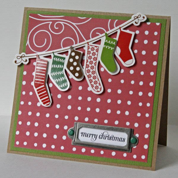 Новогодняя открытка Скрапбукинг для начинающих