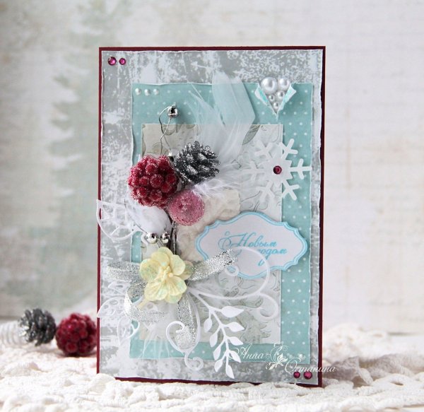 Новогодние открытки ручной работы