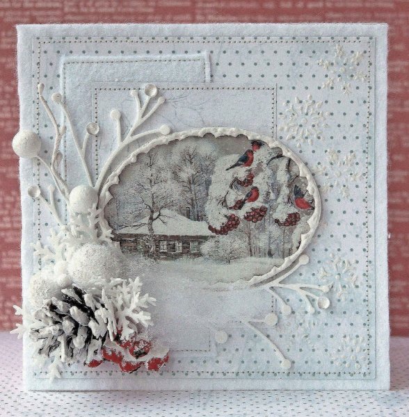 Зимние открытки Скрапбукинг