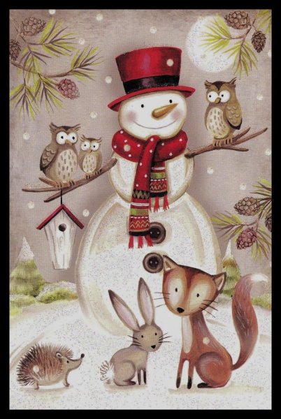 Снеговики для декупажа