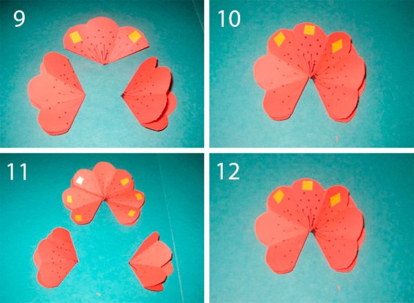 Объёмная открытка своими руками с цветами