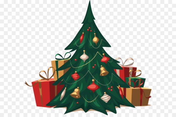 Елка нарисованная на белом фоне