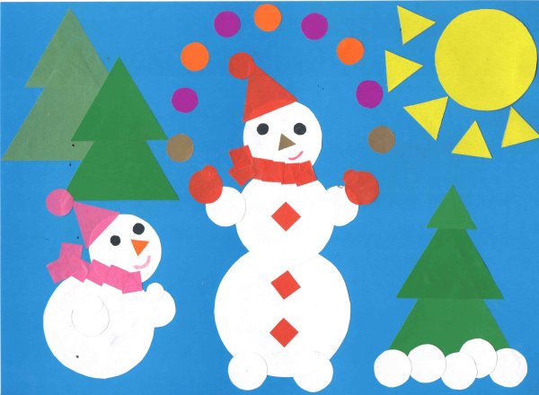 Аппликация из геометрических фигур