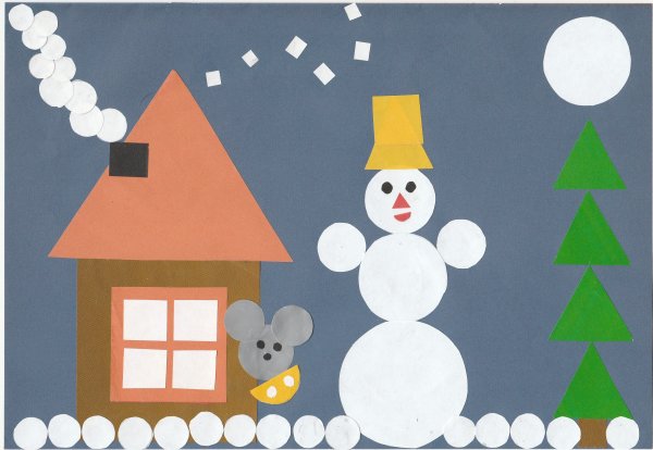 Аппликация на тему зимняя фантазия