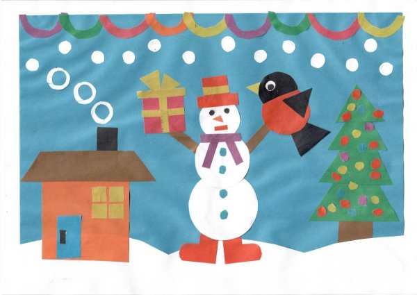 Зимняя аппликация