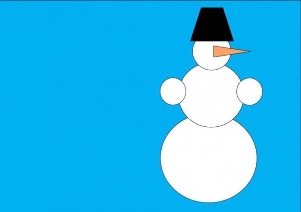 Аппликации "Снеговик"