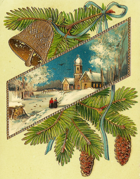 Винтажная открытка новый год