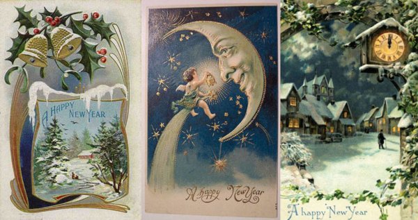 Старинные новогодние открытки