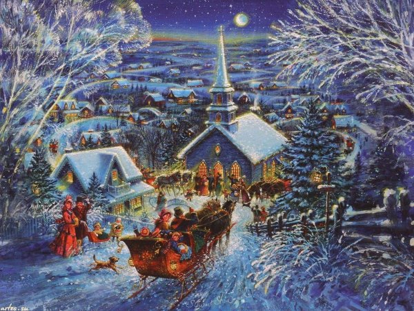 Художник Стюарт Шервуд Рождество