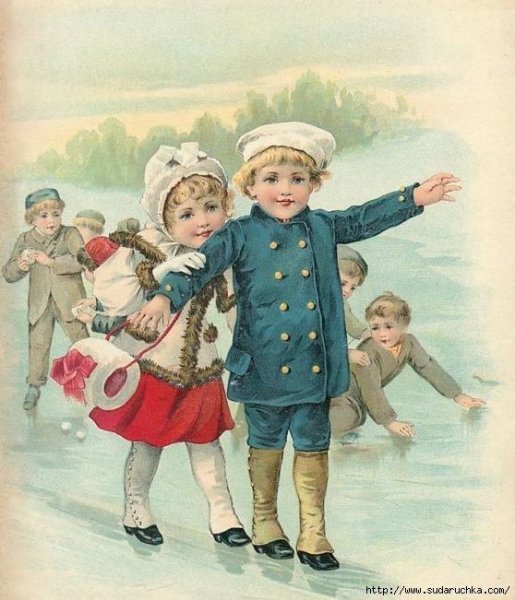 Ретро дети новый год