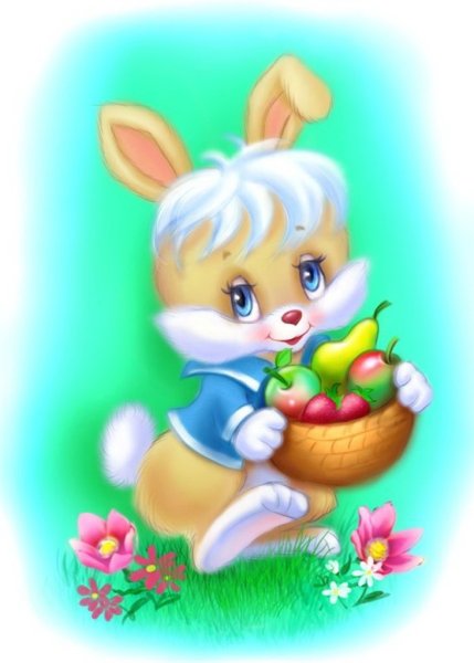 Зайчик с лукошком