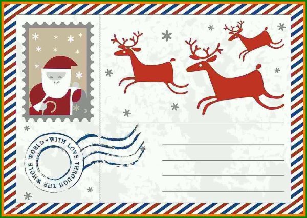 Открытка от Тайного Санты шаблон