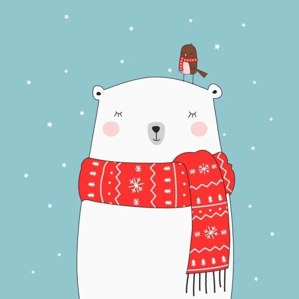 Милый рисунок на новый год