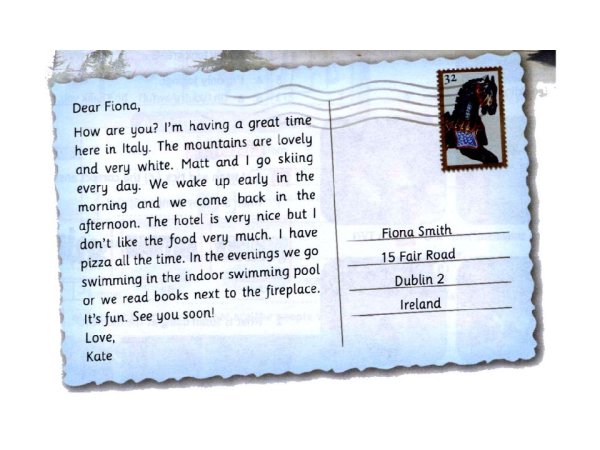 Написать открытку на английском