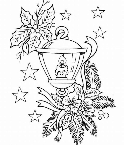 Рождественский рисунок раскраска