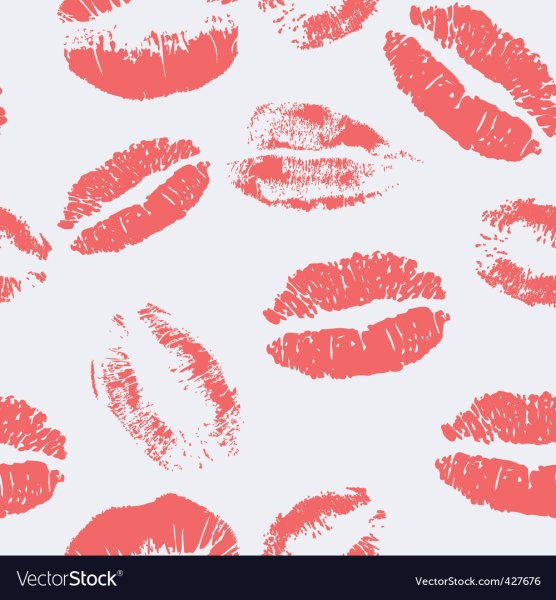 Отпечатки помады на листе