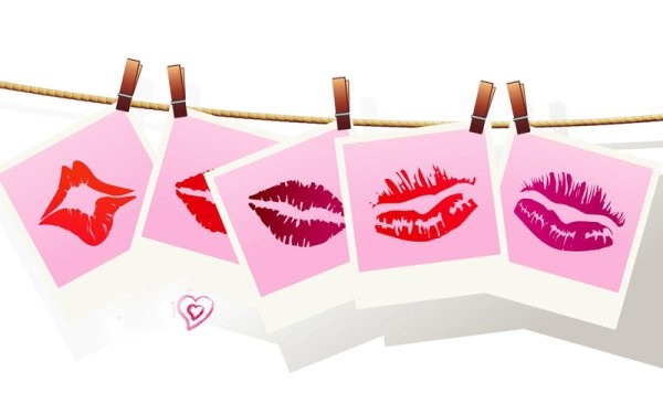 Бумажка с поцелуями