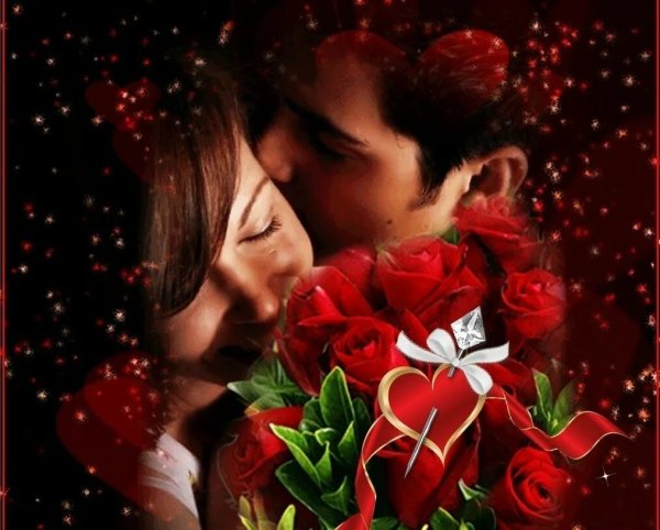 Романтичная открытка любимому